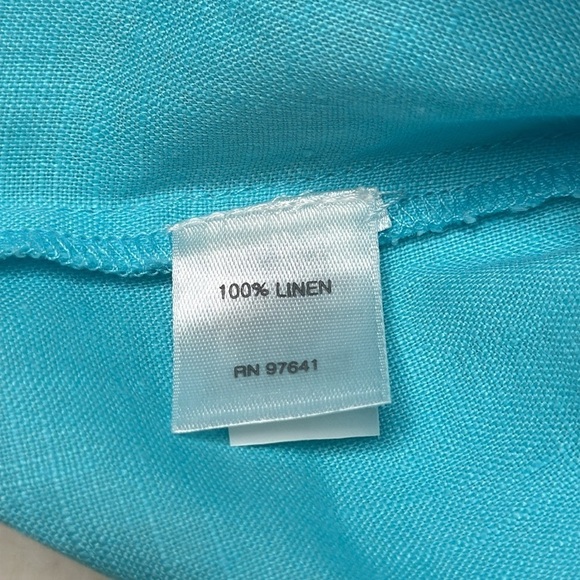J.Jill Love Linen 100% Linen V-Neck Shift Dress Ocean Blue Size XS - Picture 9 of 12